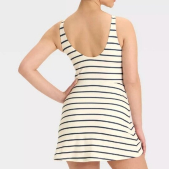 All In Motion High Neck Navy Striped Mini  Active Dress Size XS - Picture 2 of 5
